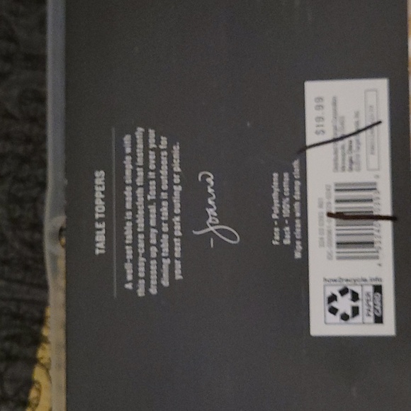 Hearth & Hand Yellow and White Plaid Tablecloth - Picture 3 of 4